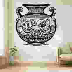 Octopus Greek Vase - Wall Art Multicolor