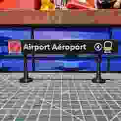 OCTranspo Transit - O Train light rail station signs, Ottawa Canada - Airport