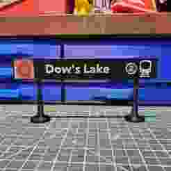 OCTranspo Transit - O Train light rail station signs, Ottawa Canada - Dow's Lake