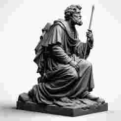 Old Roman Man Statue 3D Print Decorative Sculpture Figurine