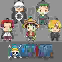 One Piece keychain pack (5 keychains)