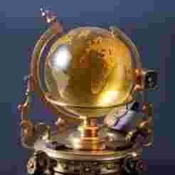 Ornate Golden Globe of Knowledge