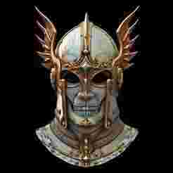 Ornate Skull Warrior Mask