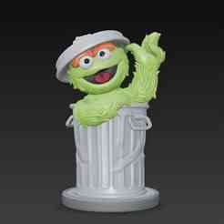Oscar the grouch Sesame Street - 3D figure Infinity/Disney style (100 mm)