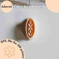 Oval Petal imprint polymer clay cutter