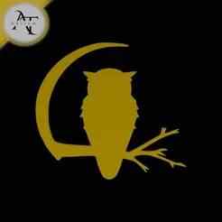 Owl - Silhouette - 2D Wall Art Decor