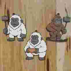 PACK 3 KEYCHAINS / KEYCHAIN / THE WHITE LCOO AND THE BROWN LOCO (STL AND 3MF)