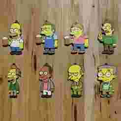 PACK 8 KEYCHAIN KEYRINGS / KEYCHAIN The Simpsons: Beers and Duels (STL & 3MF)