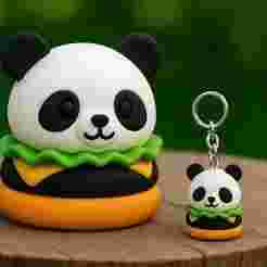 PANDA BURGER KEYCHAIN MULTICOLOR