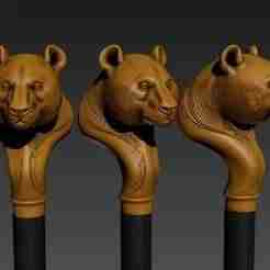 panda Head Gentleman Knob Walking Cane