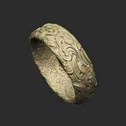Pattern ring design bas relief royal princess king knight