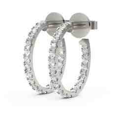 Pave Hoop Earrings 4357