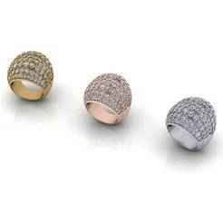 pave setting high  jewelry ring