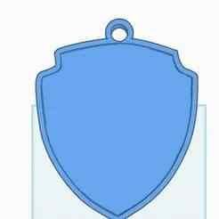 Paw Patrol keychain badge