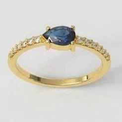 Pear Gemstone Ring