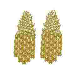 Pear Shaped Round Diamond Stud Earring
