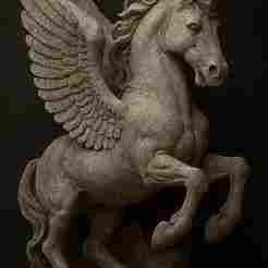 Pegasus Stone Sculpture – Mythical Winged Horse STL for 3D Printing