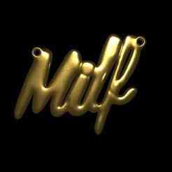 Pendant with letters milf