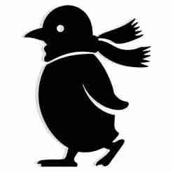 penguin walking with a scarf blowing in the wind 3 - 2D/3D Wall Art STL+SVG For CNC Router, Plasma, Waterjet, Laser & 3D Printer