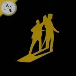 Person with shadow - Silhouette - 2D Wall Art Decor
