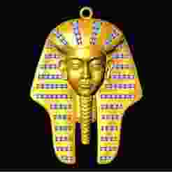 Pharaoh Pendant - Egyptian Pharaoh Necklace - N945727