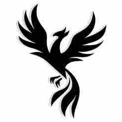 phoenix rising with flame-shaped wings 2 - 2D/3D Wall Art STL+SVG For CNC Router, Plasma, Waterjet, Laser & 3D Printer