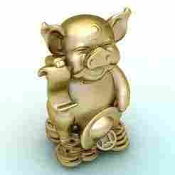 Pig souvenir jewelry - Pig statue - N930