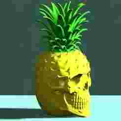 Pineapple Skull – 3D Printable Decorative Statue