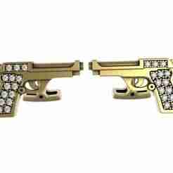 Pistol Gun Cufflinks