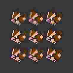 Pixel art Pidgey keychain