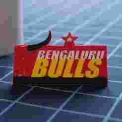 PKL Bengaluru Bulls keychain badge color printable and renderable