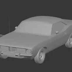 Plymouth Barracuda Hardtop 1974 - Complete 3D Model (Printable)