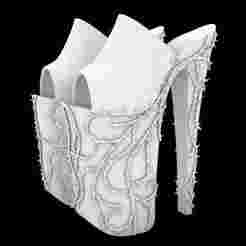 Poison ivy stripper heels, stiletto sandals, high heels, rose thorns cosplay, stl file, 3d printing digital file