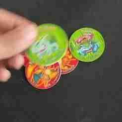 Pokemon decks and key chains with 152 stickers