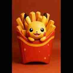 Pokemon Pikachu with French Fries