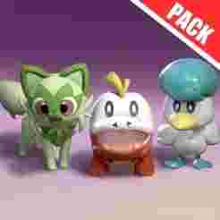 POKEMON STARTER GEN 9 PACK - SPRIGATITO, QUAXLY, FUECOCO