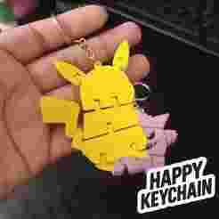 Pokémon shadow style flexible keychain pack (6 keychains)