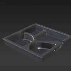 Polestar 2 Drop-in Storage Tray - Console Organizer with Cable Passthrough