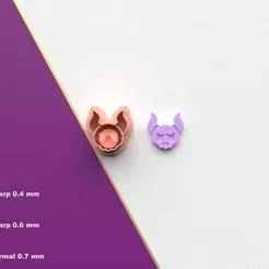 Polymer Clay Cutter Demon Skull *6 Size *3 Cut Version | Halloween Cutter | STL file for 3D printing