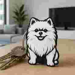 🐾 Pomeranian Keychain 🐾