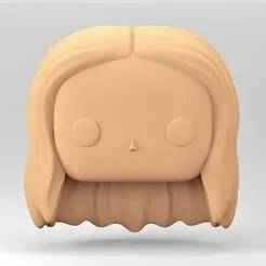 POP Head | Wavy hair | STL File | WH_1-12
