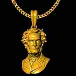 Portrait scuplt pendant