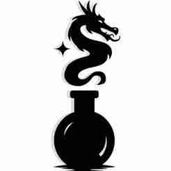 potion bottle releasing a smoke shaped like a dragon 2 - 2D/3D Wall Art STL+SVG For CNC Router, Plasma, Waterjet, Laser & 3D Printer
