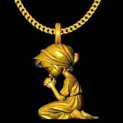 pray lady pendant charm