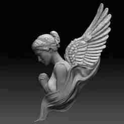 Praying Angel bas relief