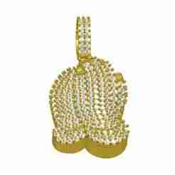 Praying Hands Hip Hop Pendant