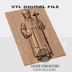 Priest – Religious Bas Relief – 3D STL Model
