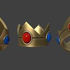 princess peach prop cosplay crown 3d model (stl file) for printing