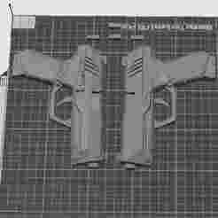 Printable Sci-Fi Hand Cannon - Two-Part Cosplay Prop (STL FILE and 3MF)