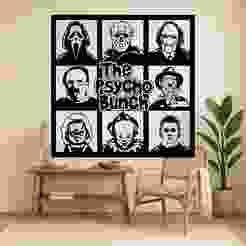 Psycho Bunch Halloween - Wall Art Onecolor
